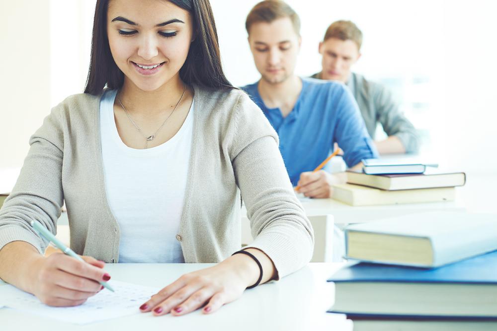 Group Taking an Exam