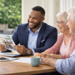 Real estate agent building relationships with clients as part of sphere of influence marketing