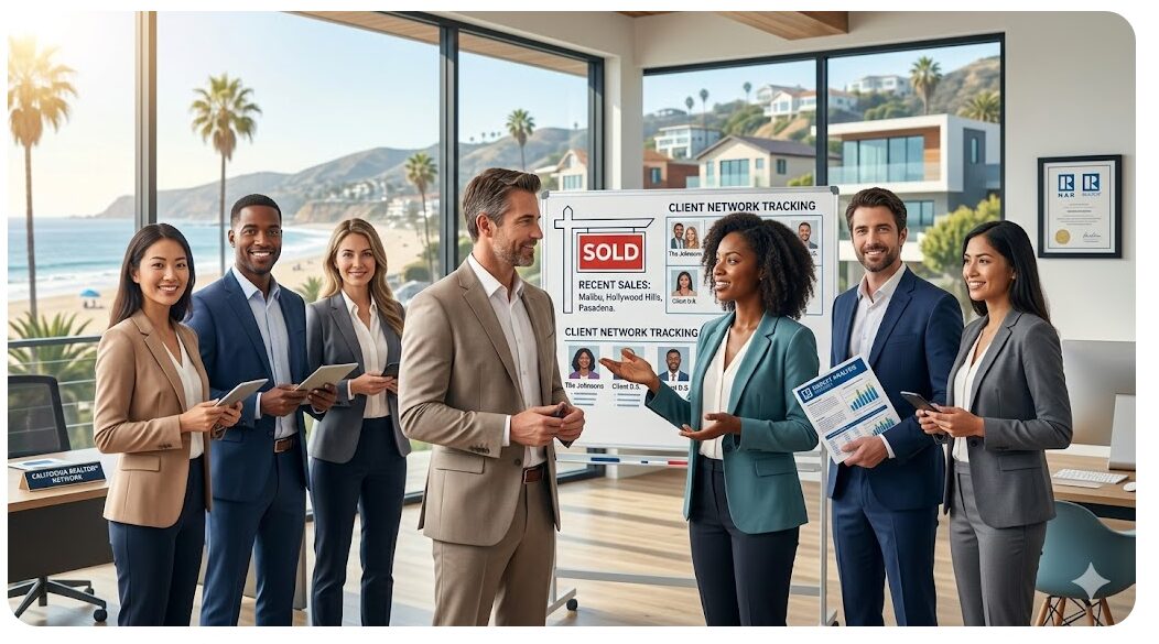 Realtor meeting in California about business planning