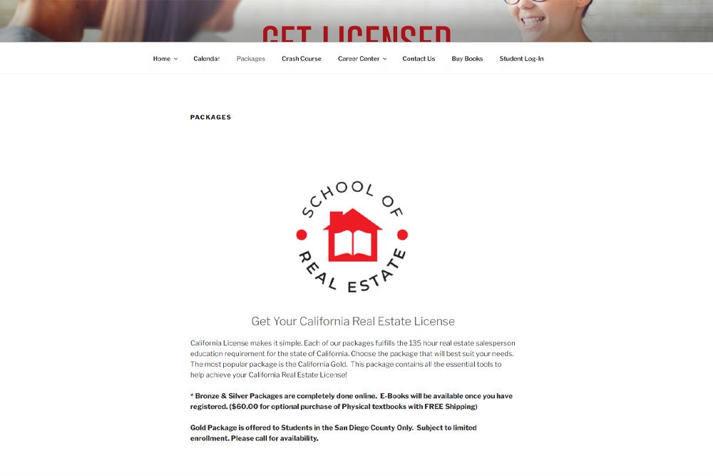 School of Real Estate Website
