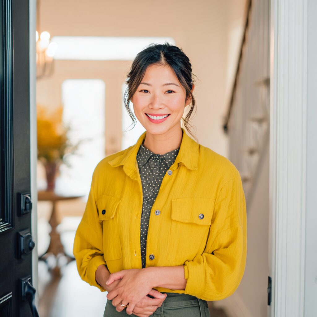 California real estate agent hosting an open house to find new clients
